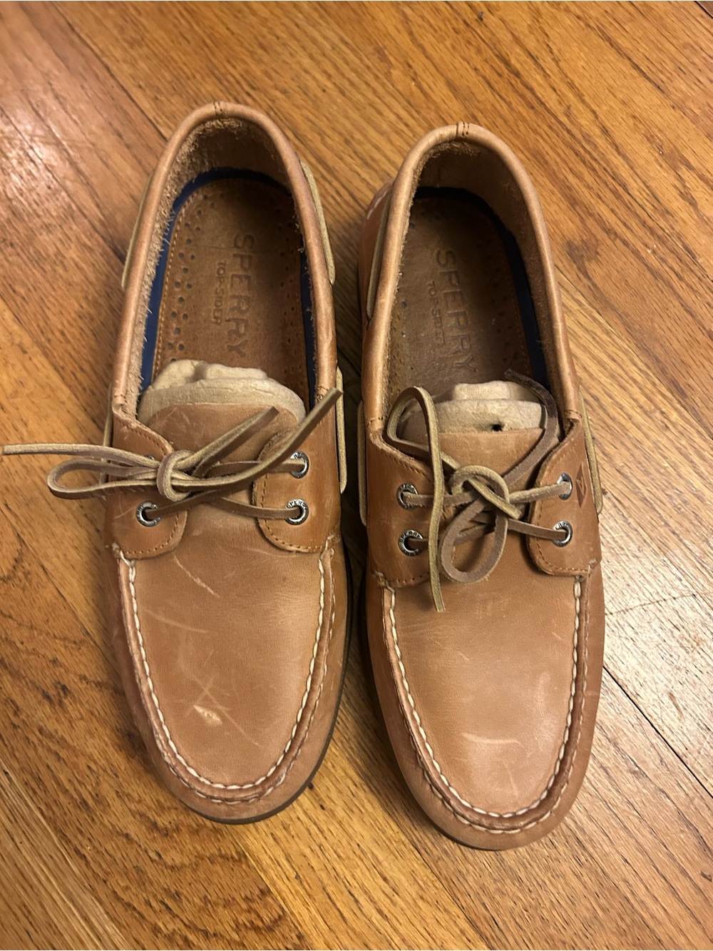Sperry Leather 2-Eye Boat Shoes in Brown